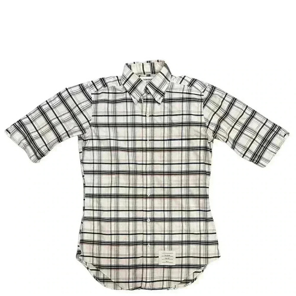 Thom  Browne Short Sleeve Button Down Shirt Size XS - 0 - Picture 1 of 5